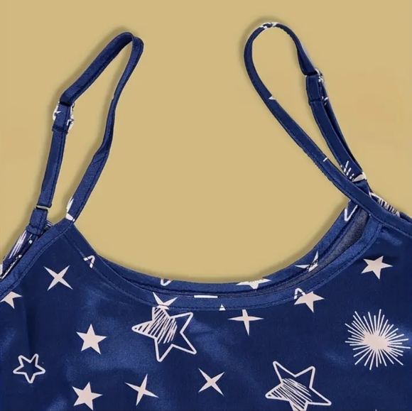 Cute Star Print Pajama Set, - Picture 5 of 6